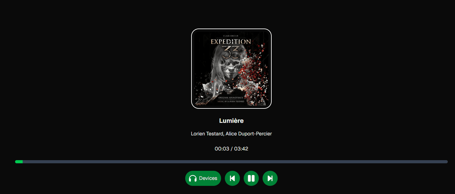 spotify-player interface